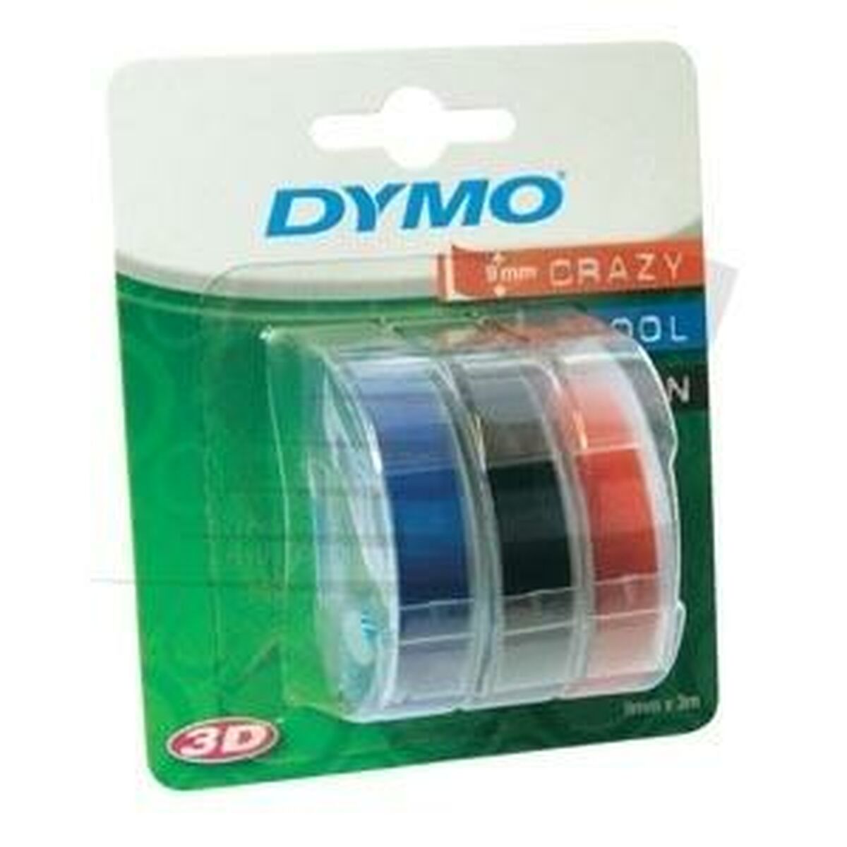 Ламинированная лента для фломастеров Dymo 9 mm x 3 m Красный Чёрный Синий (5 штук)-2
