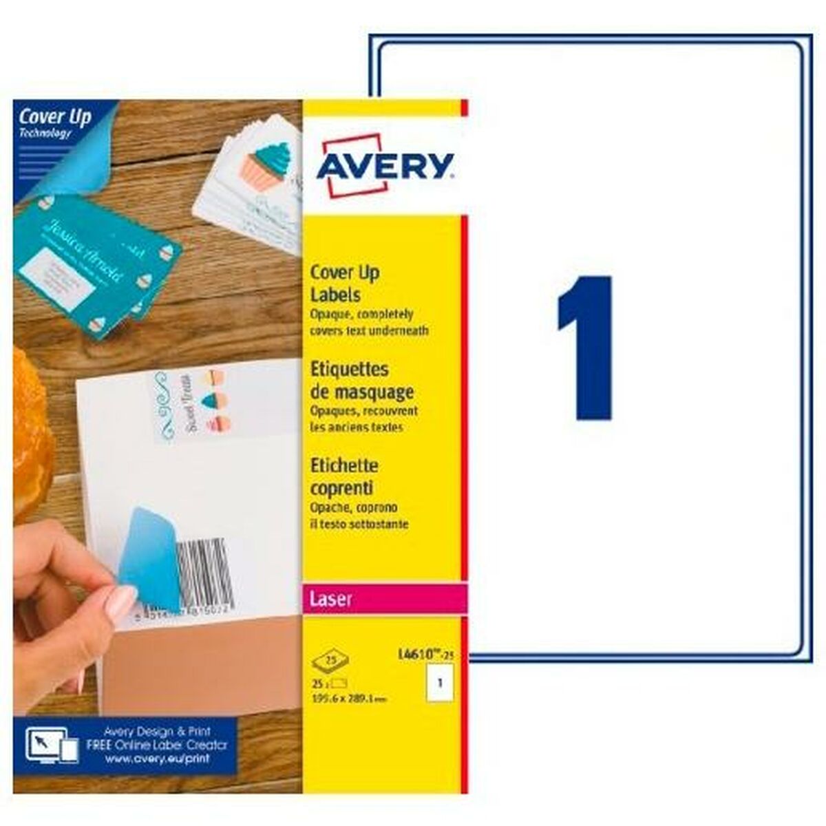 Этикетки для принтера Avery L4610 Белый 25 Листья 199,6 x 289,1 mm (5 штук)-2