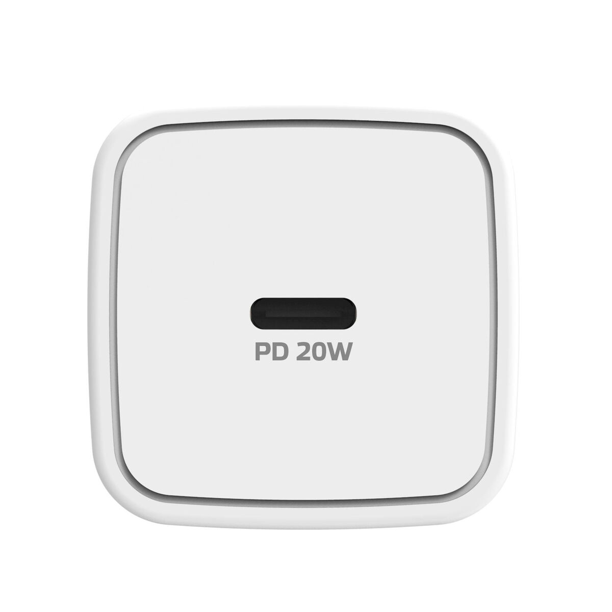 充電插座+電纜-USB C Celly白色20 W-2