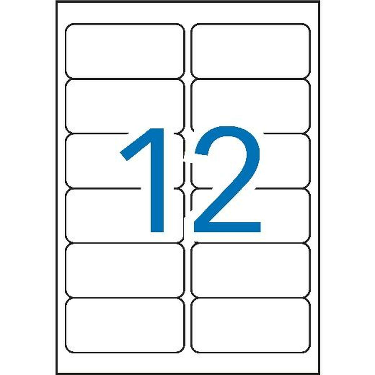 Этикетки для принтера Apli Белый 20 Листья 99,10 x 42,3 mm-2