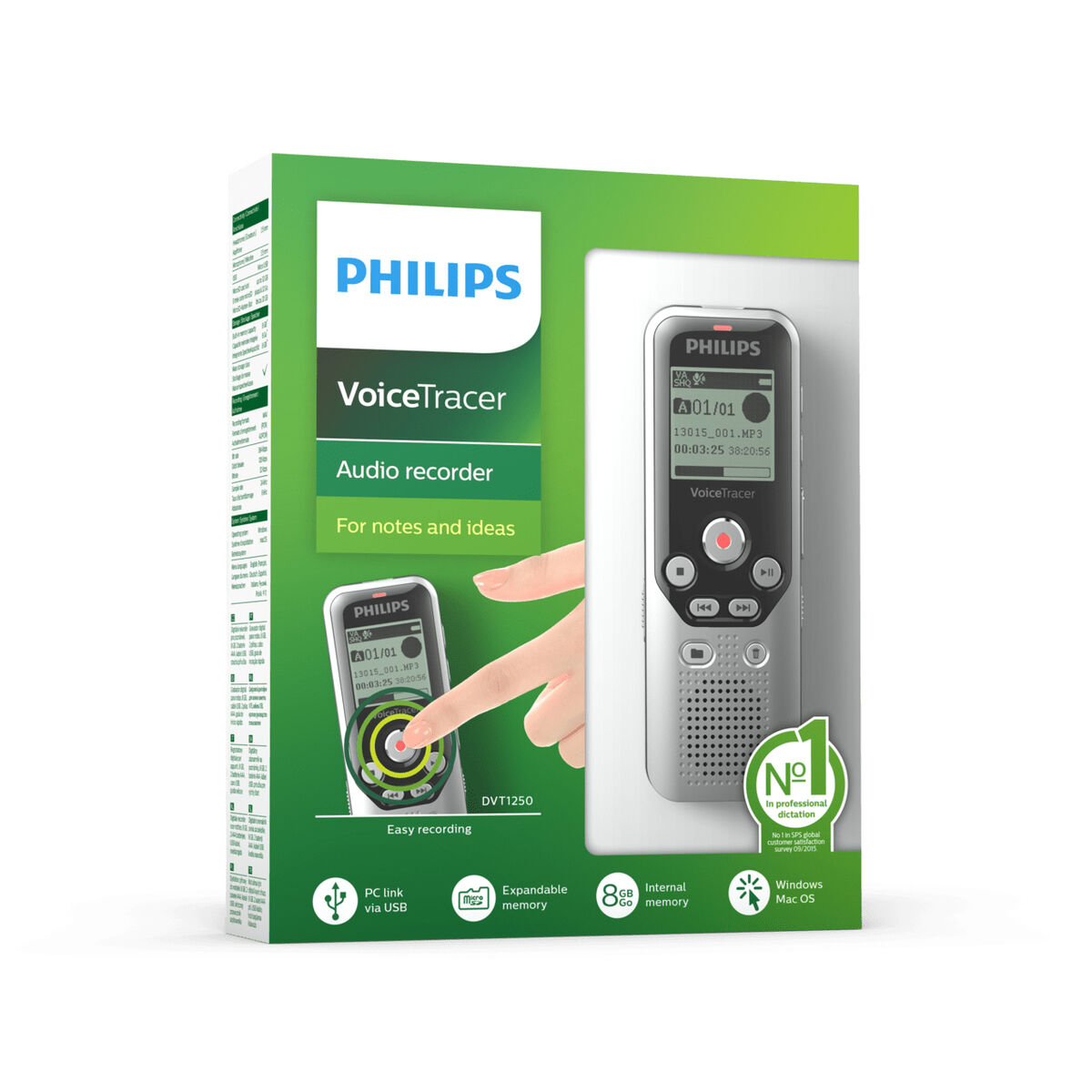 Записывающее устройство Philips DVT1250 Черный/Серый-2