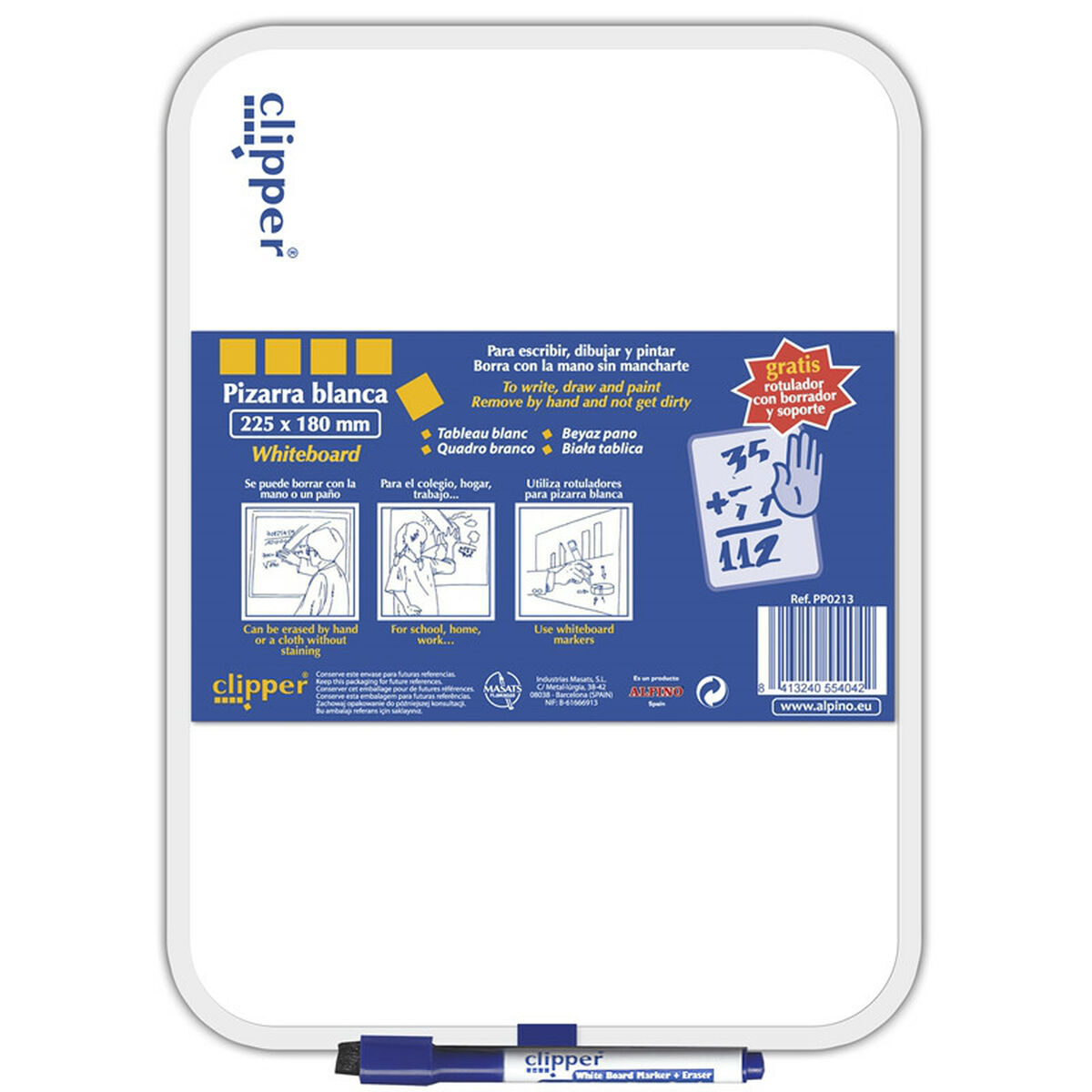 Белая доска Alpino 25,5 x 18 cm (16 штук)-2