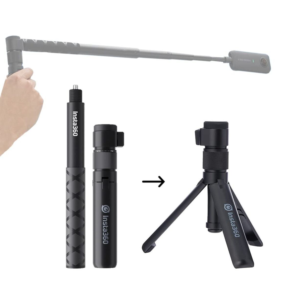 Выдвижной монопод Insta360 ONE R / ONE X / ONE Invisible-3