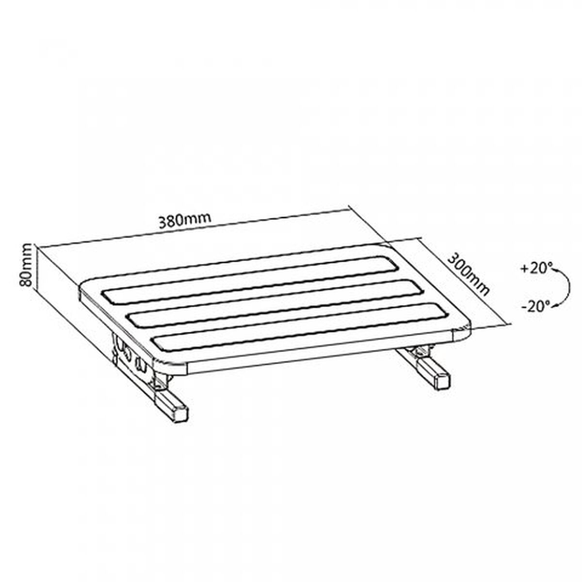 MacLean footrest MC-831 Black 30 cm-6
