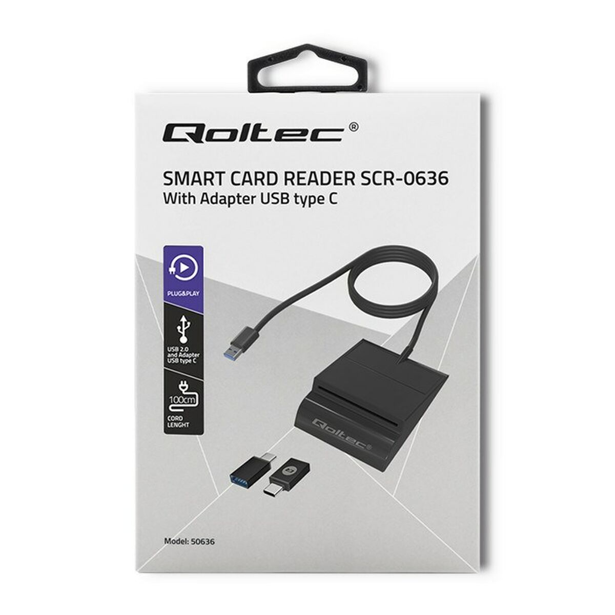 Кардридер Qoltec 50636 Чёрный-2