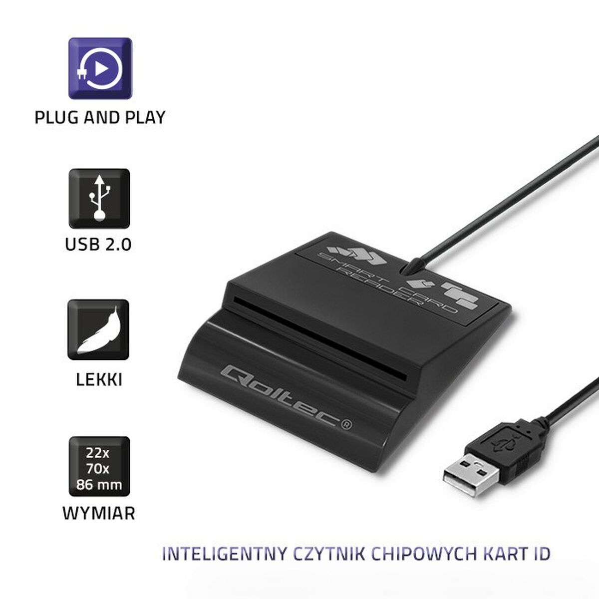 Кардридер Qoltec 50636 Чёрный-5
