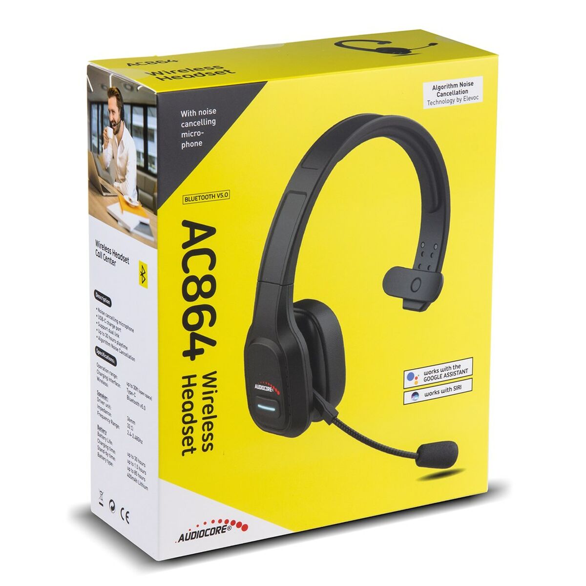 Bluetooth-наушники с микрофоном AudioCore AC864-2