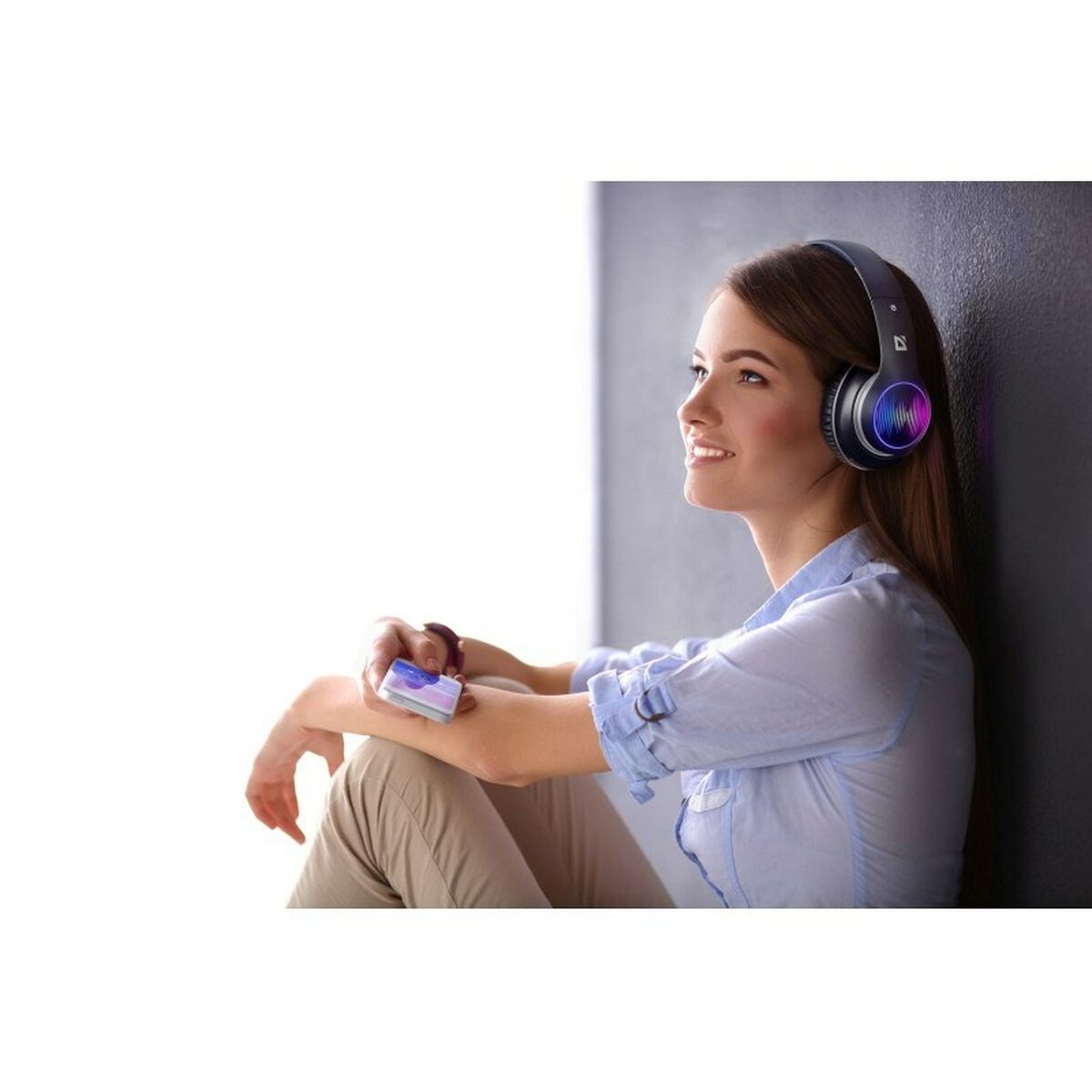 Bluetooth-наушники с микрофоном Defender FreeMotion B545 Чёрный Красный Разноцветный-3