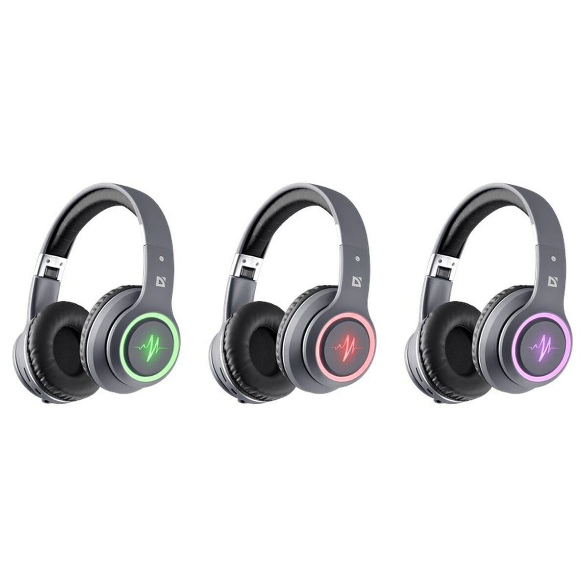 Bluetooth-наушники с микрофоном Defender FREEMOTION B571 LED Серый-4