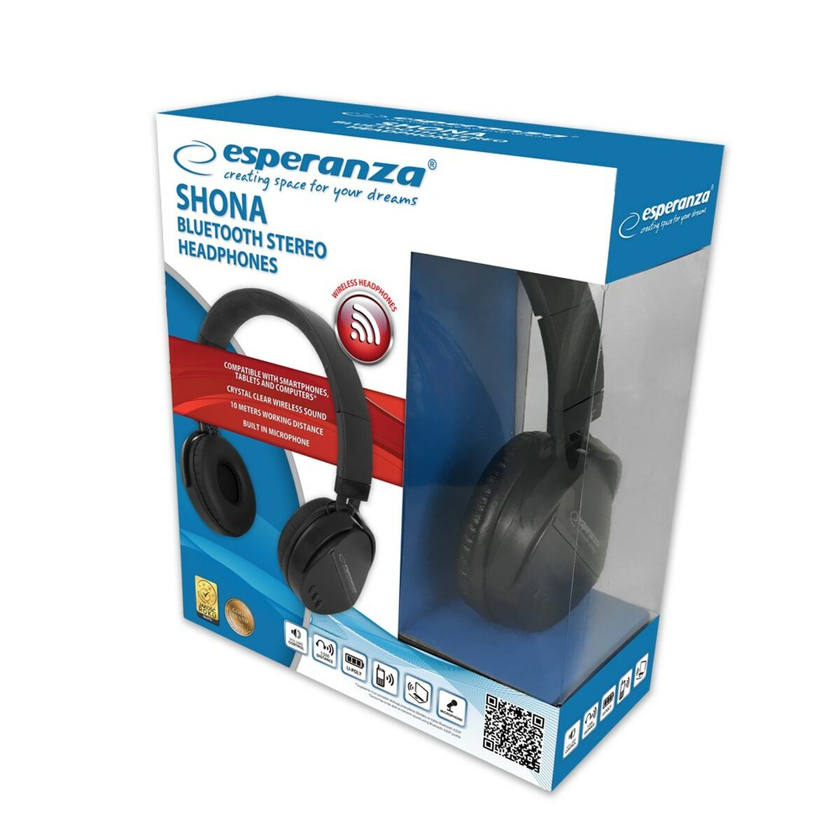 Bluetooth-наушники с микрофоном Esperanza EH217K-2