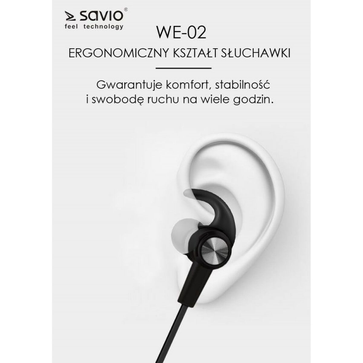 Спортивные Bluetooth-наушники Savio WE-02 Чёрный-8