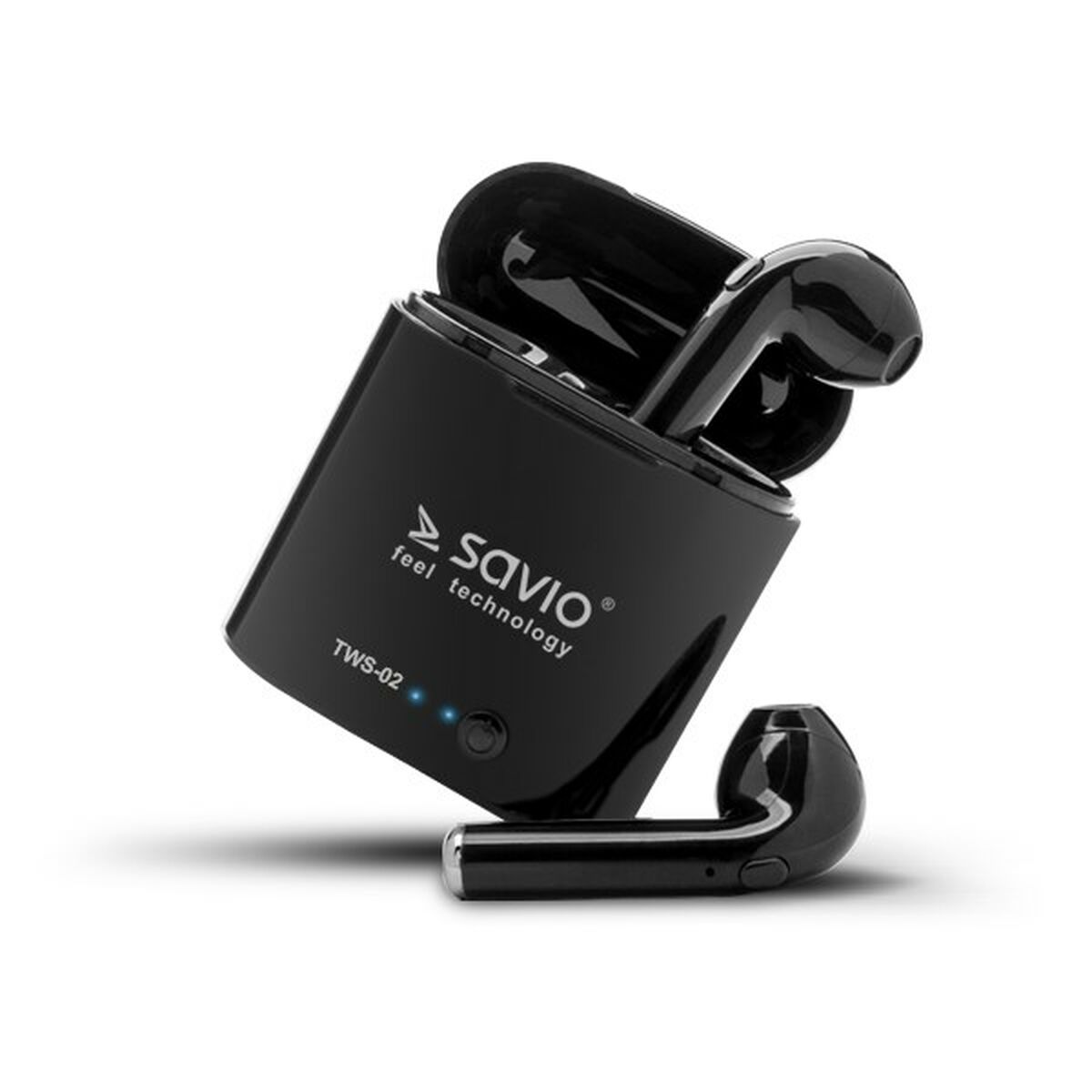 Bluetooth-наушники in Ear Savio TWS-02 Чёрный Графитовый-3