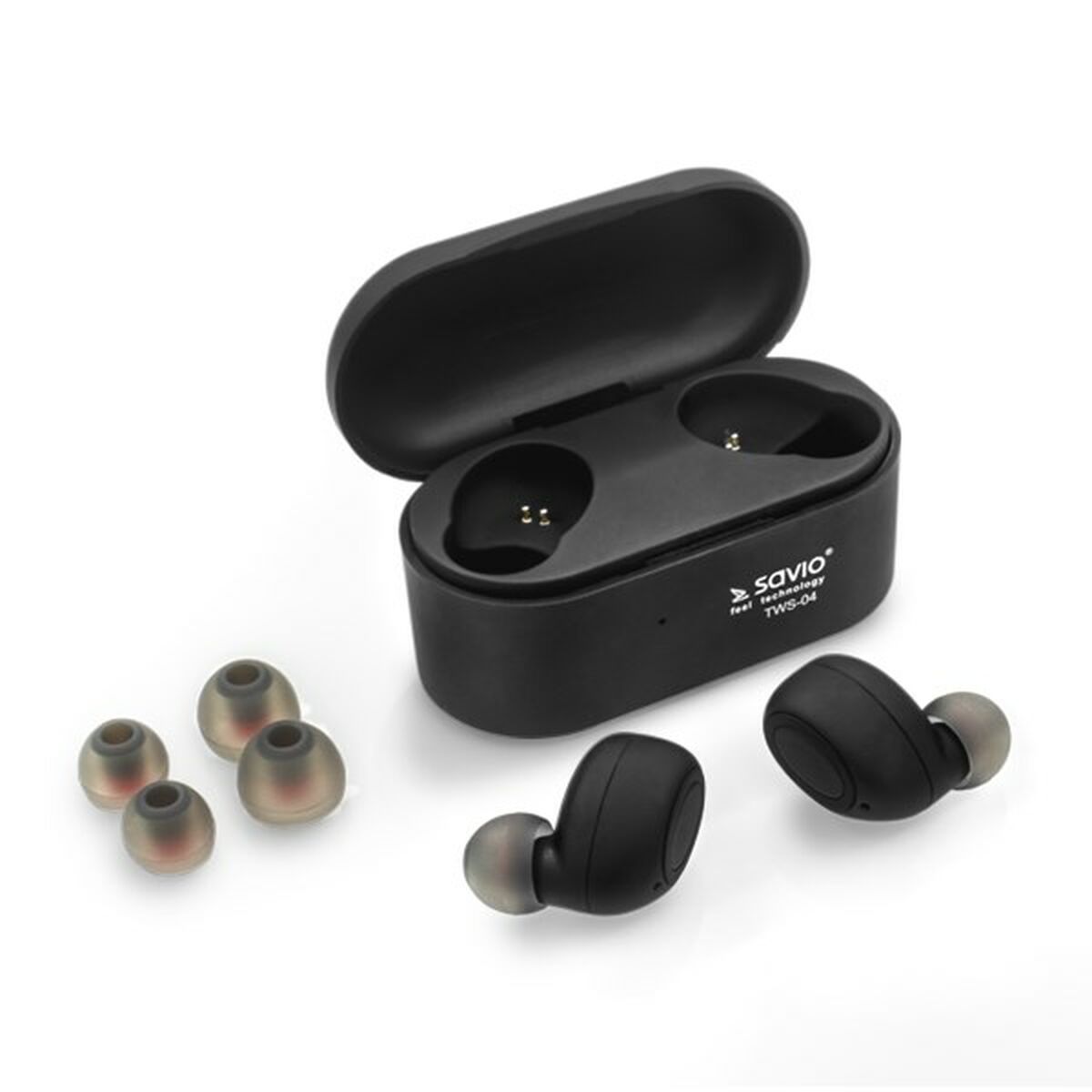Bluetooth-наушники in Ear Savio TWS-04 Чёрный Графитовый-2