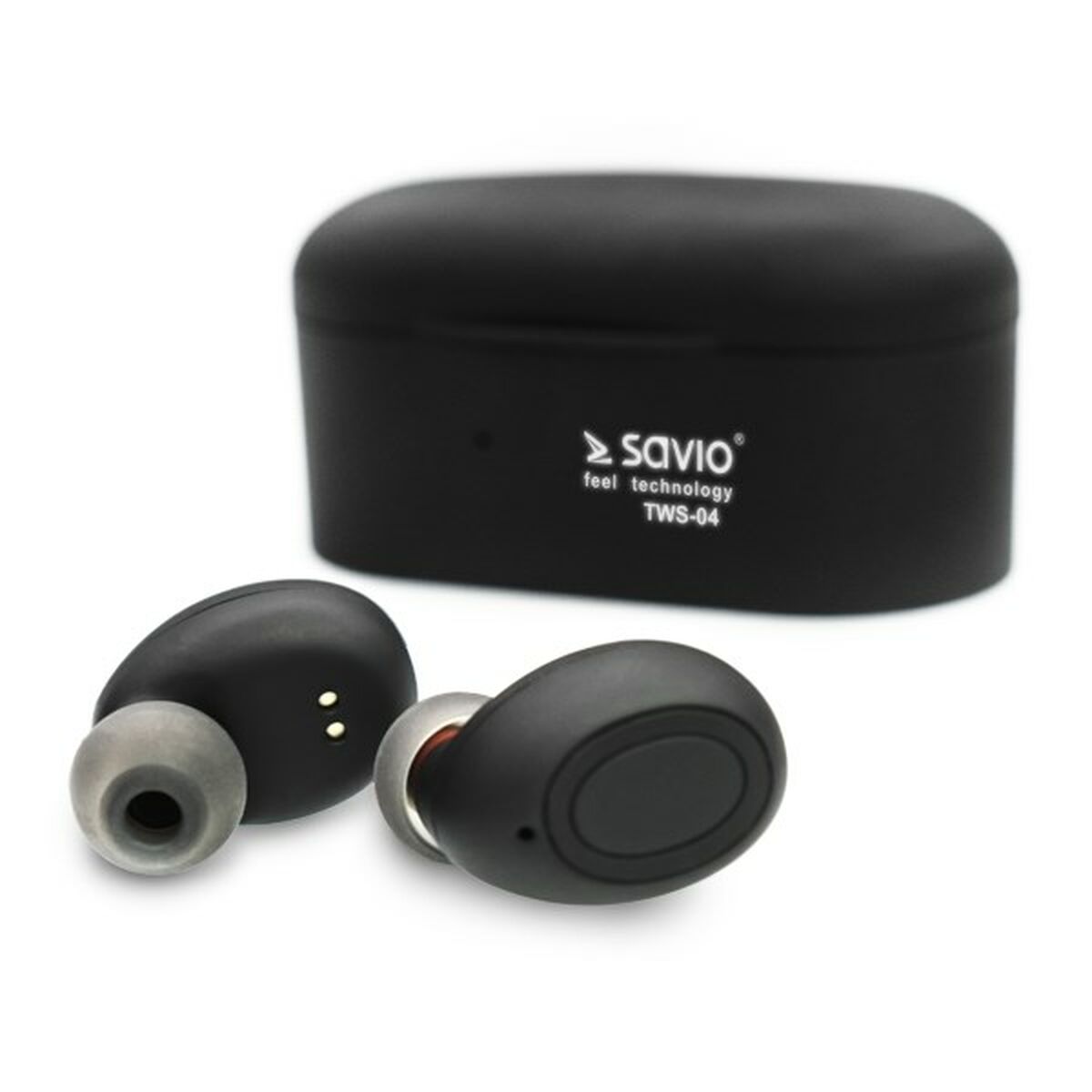Bluetooth-наушники in Ear Savio TWS-04 Чёрный Графитовый-5