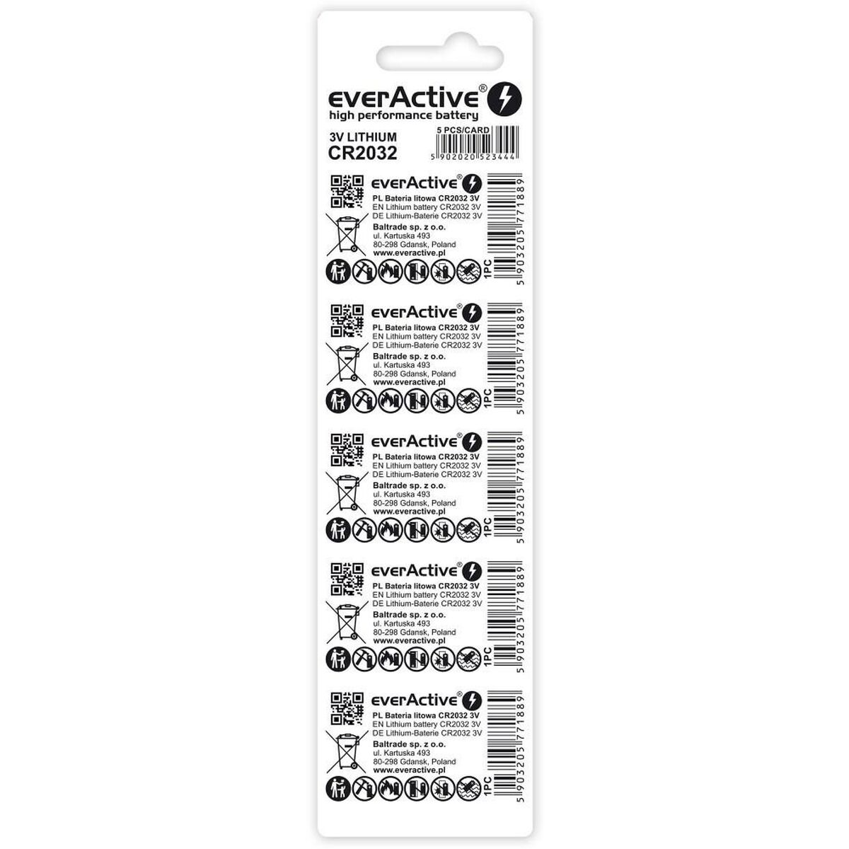 Батарейки EverActive CR2032 (5 штук)-2