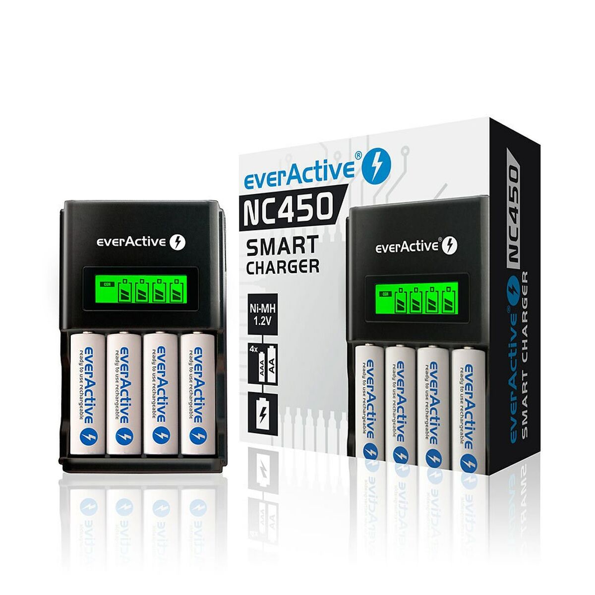 Зарядное устройство EverActive NC450B Батарейки x 4-4