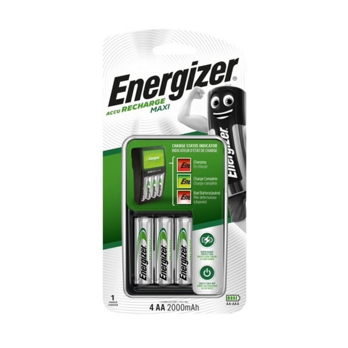 Зарядное устройство + аккумуляторы Energizer Maxi Charger AA AAA HR6-2