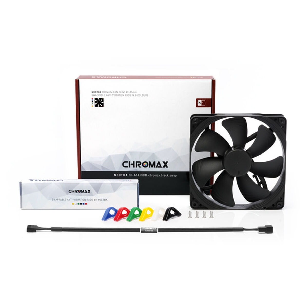 Вентилятор в корпусе Noctua NF-A14 PWM chromax.black.swap Ø 14 cm-2