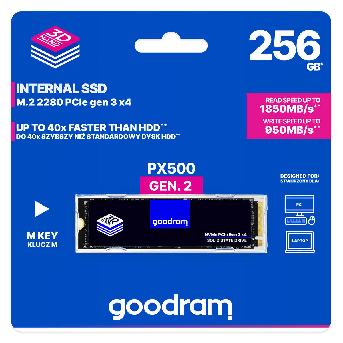 Жесткий диск GoodRam PX500 Gen.2 256 Гб SSD-2