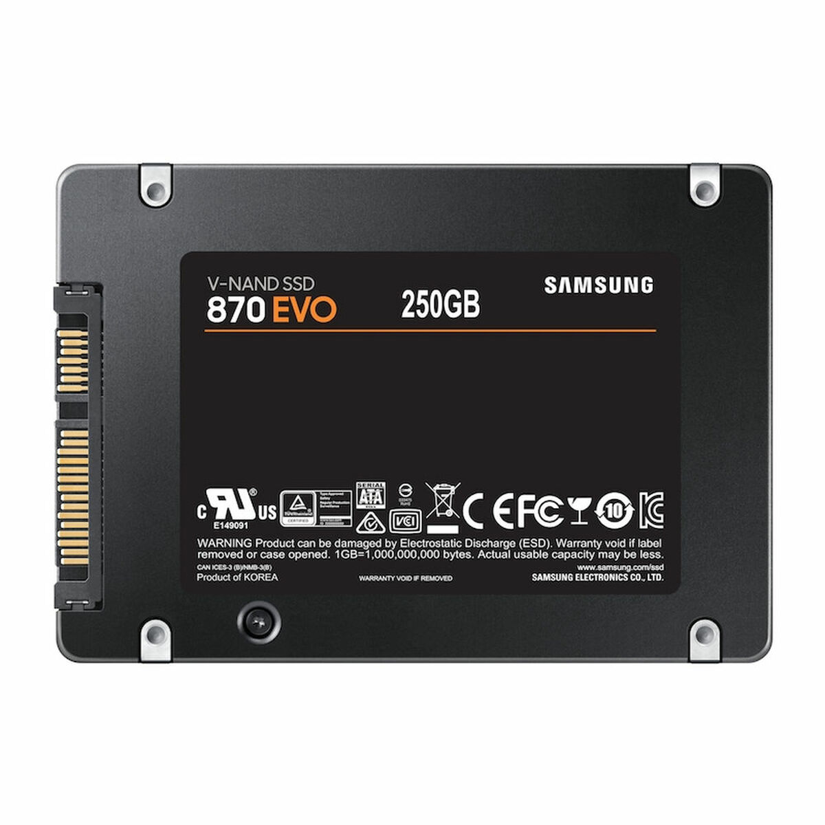 Жесткий диск Samsung 870 EVO 2,5 250 GB SSD SATA Чёрный 250 GB SSD-6