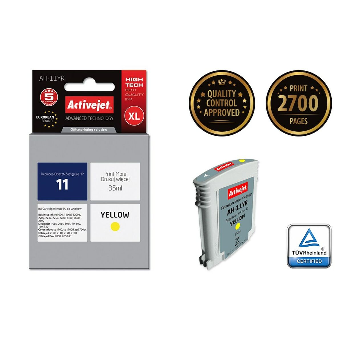 Activejet Orijinal Mürekkep Kartuşu AH-11YR Sarı-2