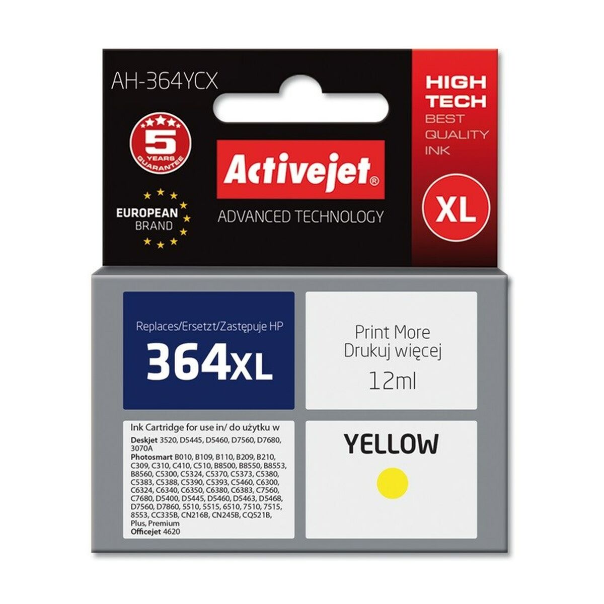 Activejet 오리지널 잉크 카트리지 AH-364YCX 옐로우