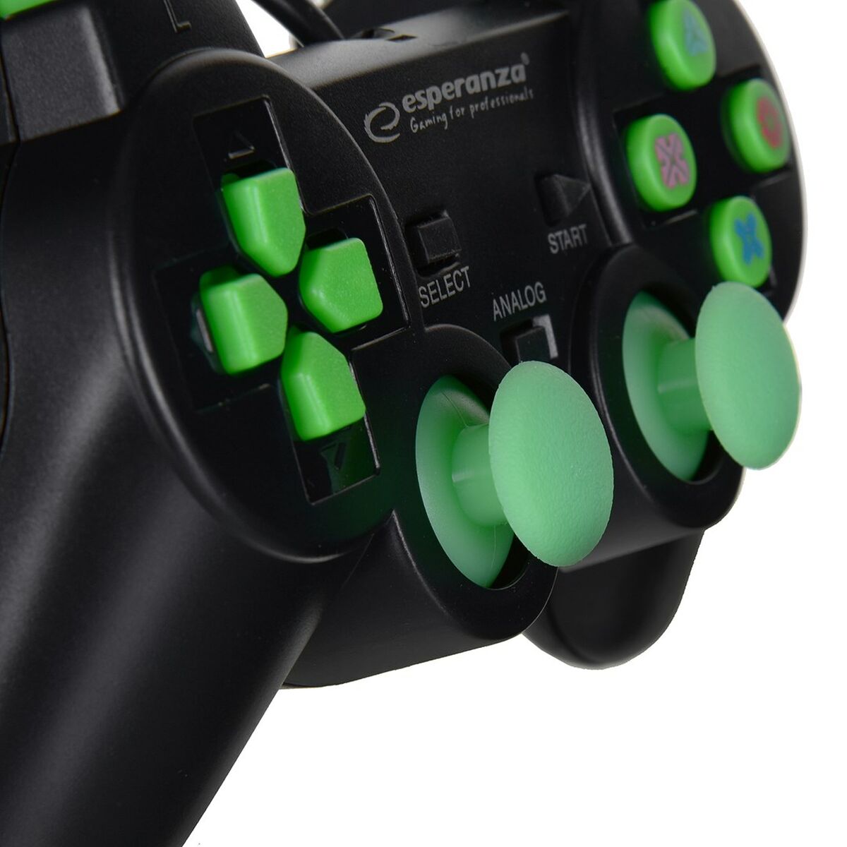 Игровой пульт Esperanza EGG107G USB 2.0 Чёрный Зеленый PC PlayStation 3-7