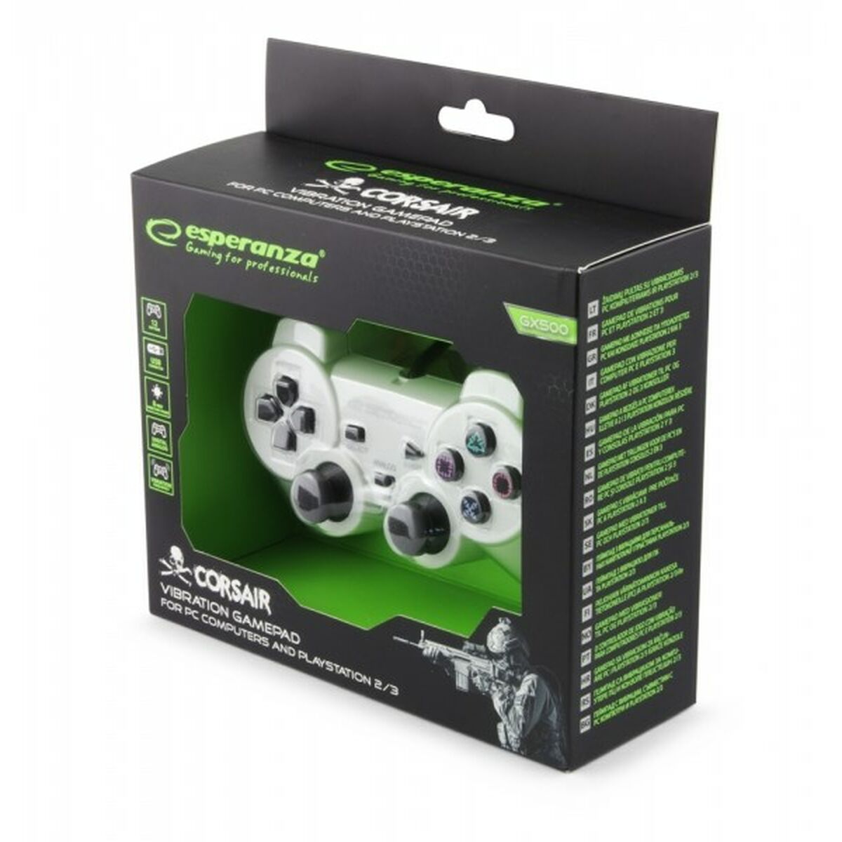 Игровой пульт Esperanza Corsair GX500 USB Белый Bluetooth PC PlayStation 3 PlayStation 2-2