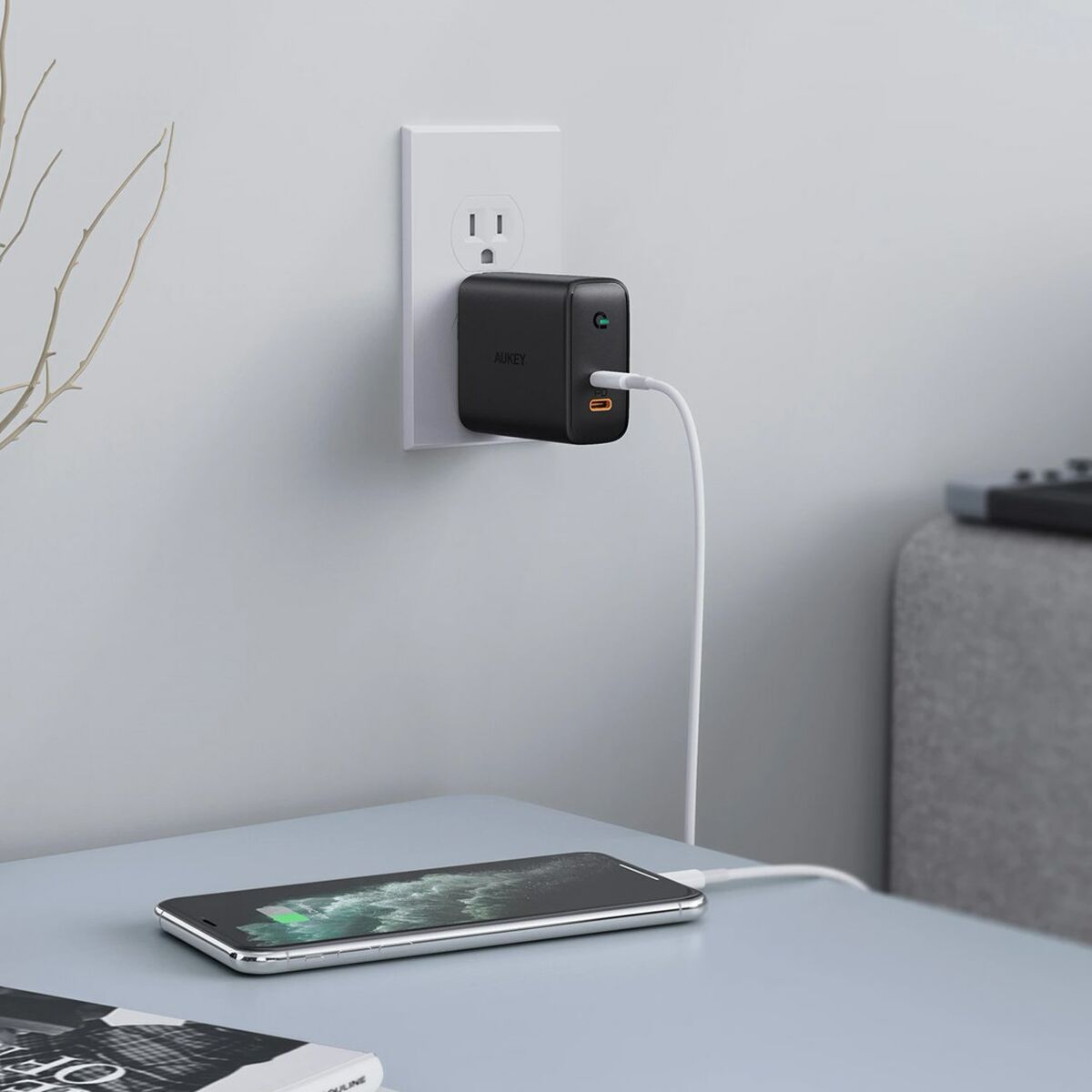 Сетевое зарядное устройство Aukey PA-D2 Чёрный 36 W-3