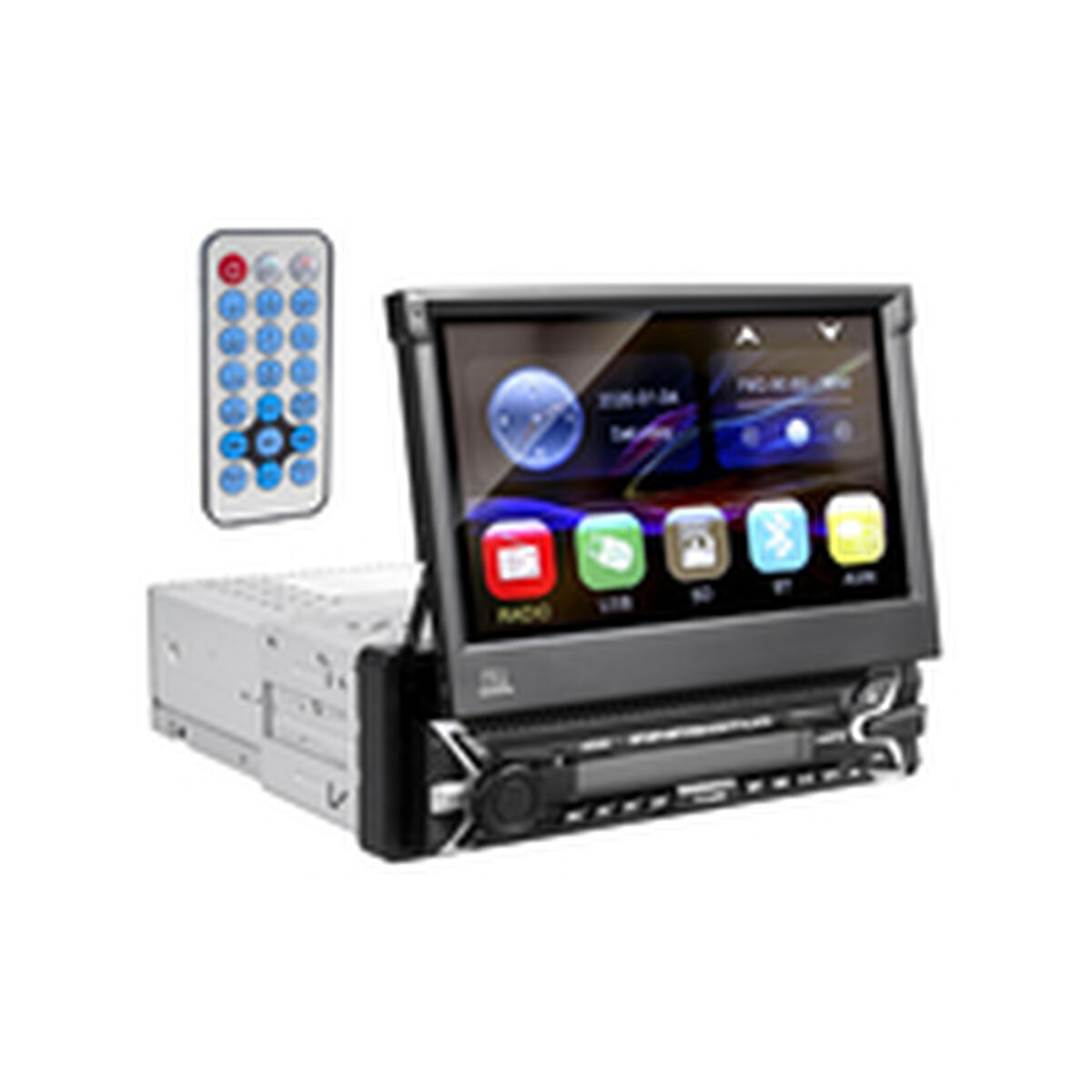Автомобильная радиомагнитола с CD AudioCore AC9100 Чёрный Красный-2