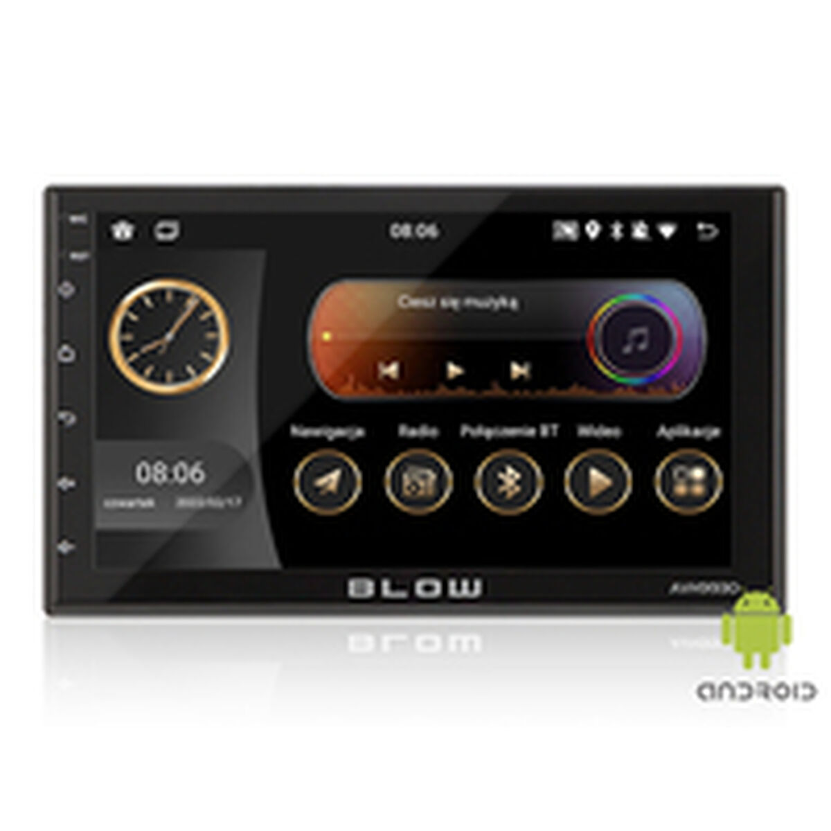 Автомобильная радиомагнитола с CD Blow AVH-9930 Чёрный Разноцветный-5