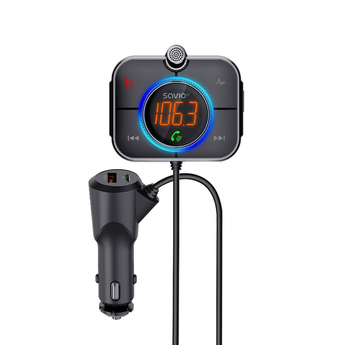 MP3-проигрыватель с транзистором FM для автомобиля Savio TR-14-2