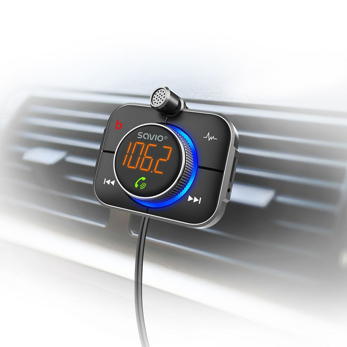 MP3-проигрыватель с транзистором FM для автомобиля Savio TR-14-3