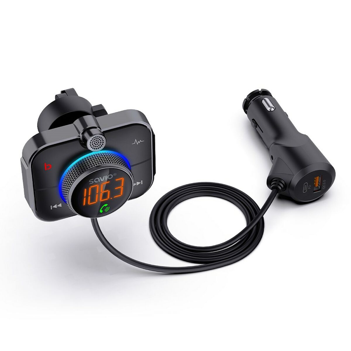 MP3-проигрыватель с транзистором FM для автомобиля Savio TR-14-6