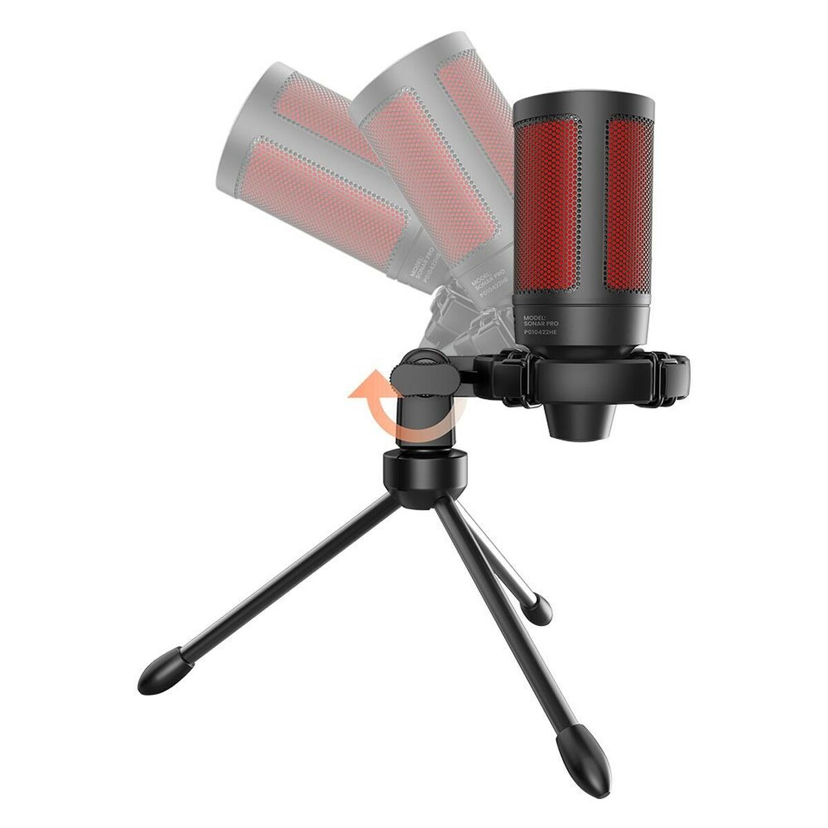 Настольный микрофон Savio SONAR PRO 01 Чёрный Красный-7