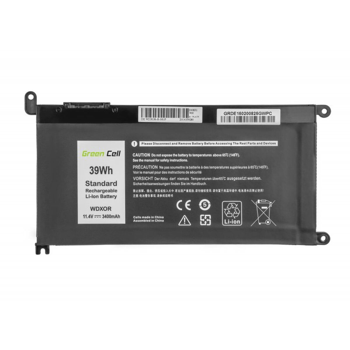 Батарея для ноутбука Green Cell DE150 Чёрный 3400 mAh-2
