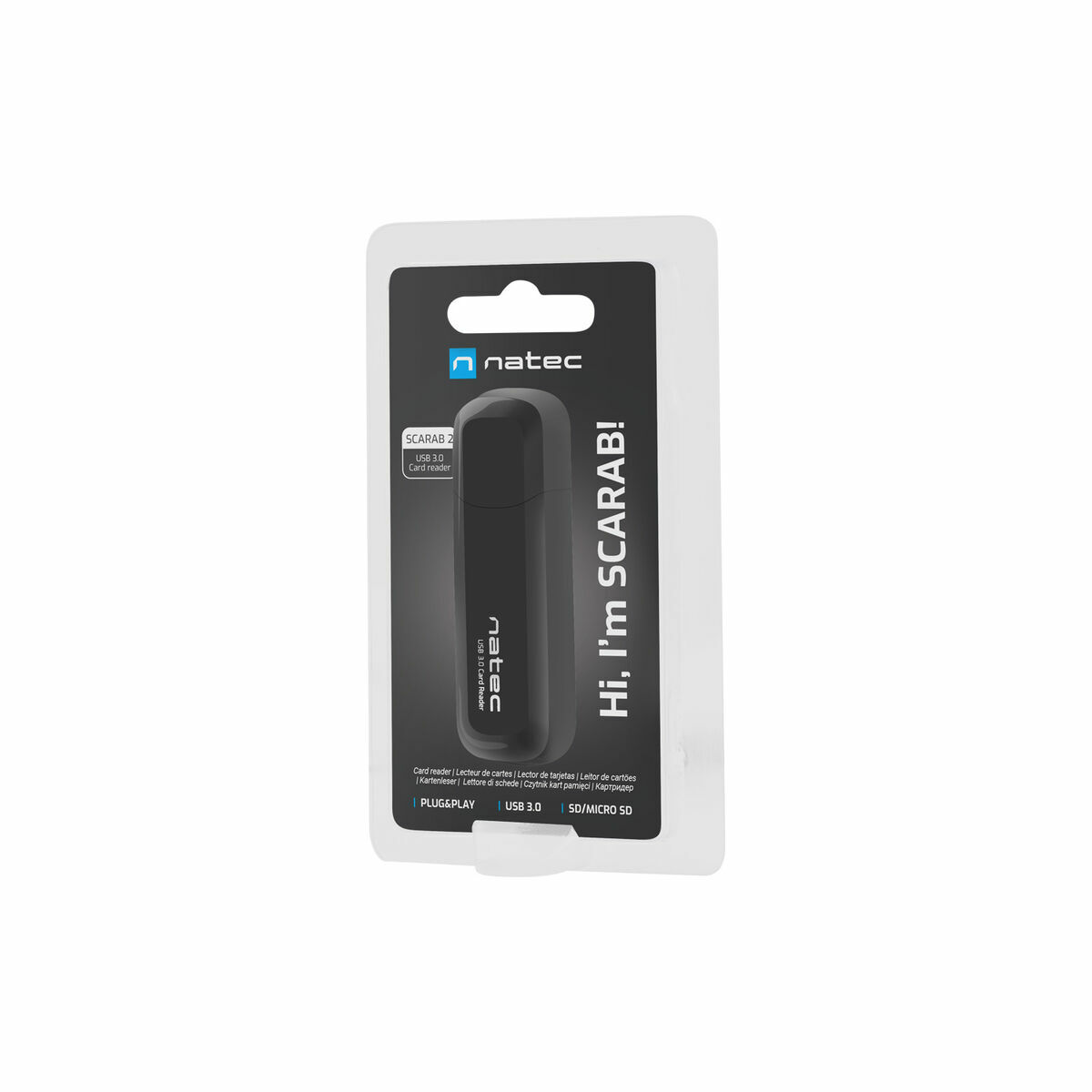 Внешний кардридер Natec Scarab 2 card Black USB 3.0 Type-A - Card-Reader Чёрный-4