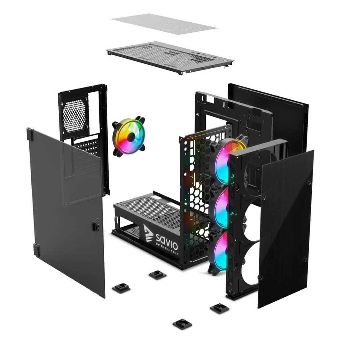 Блок полубашня ATX Galileo Savio SAVGC-PRIMEX1 Чёрный-2