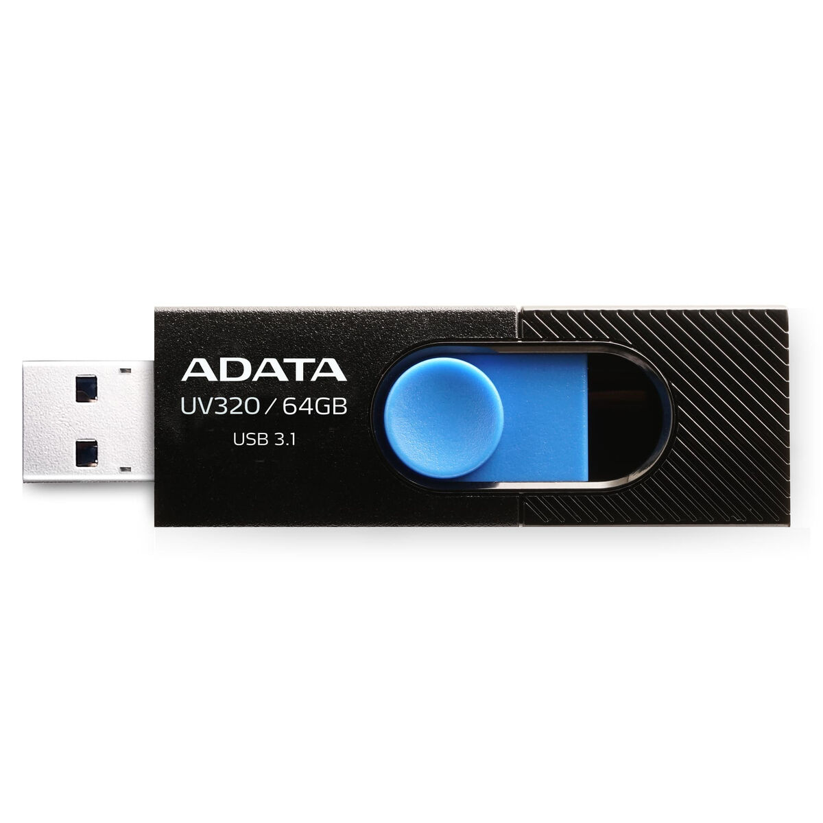 USВ-флешь память Adata UV320 Черный/Синий 64 Гб-3