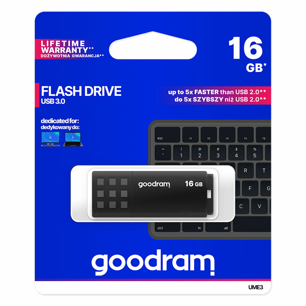 USВ-флешь память GoodRam UME3 Чёрный 16 Гб-2