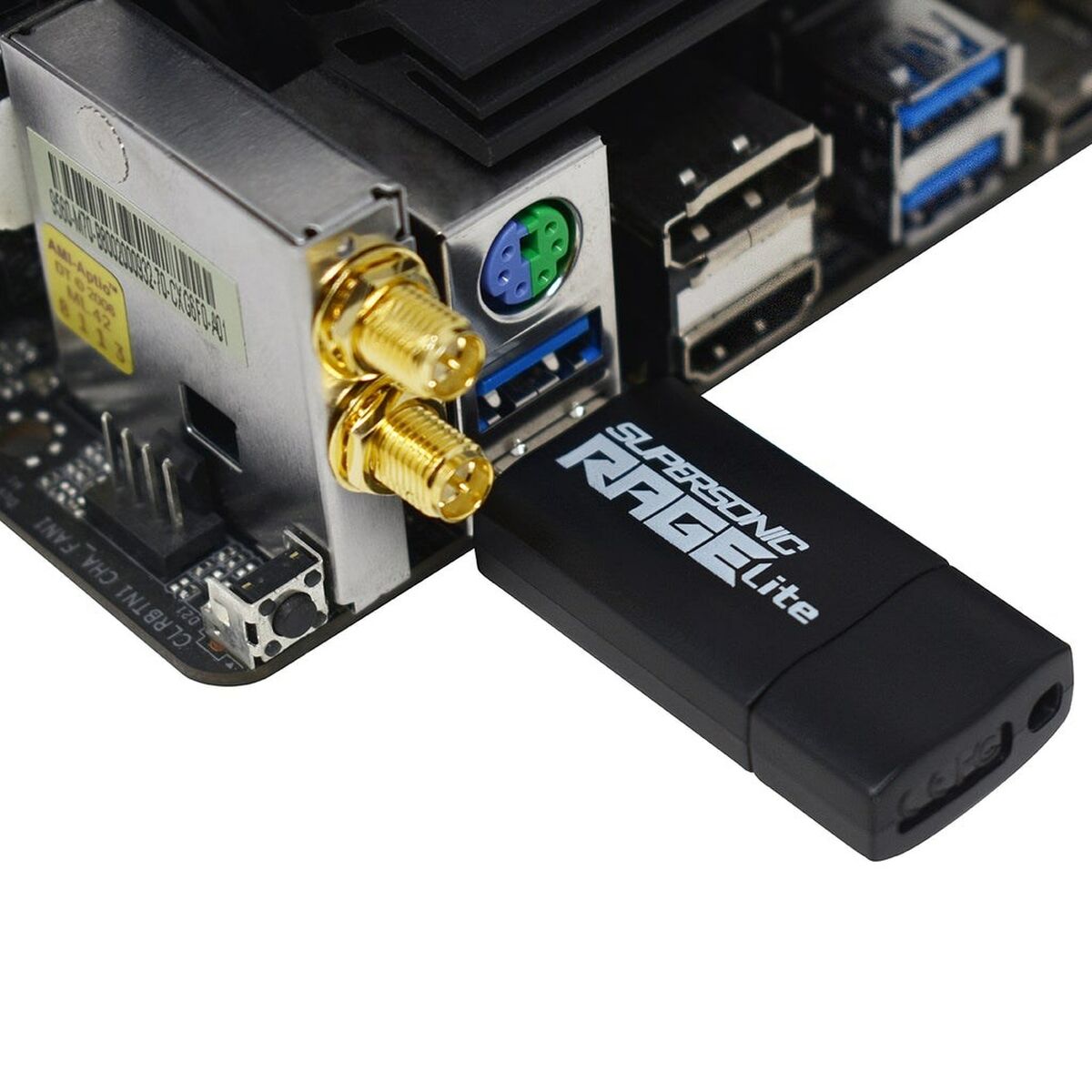 USВ-флешь память Patriot Memory Supersonic Rage Lite Чёрный Черный/Синий 32 GB-3
