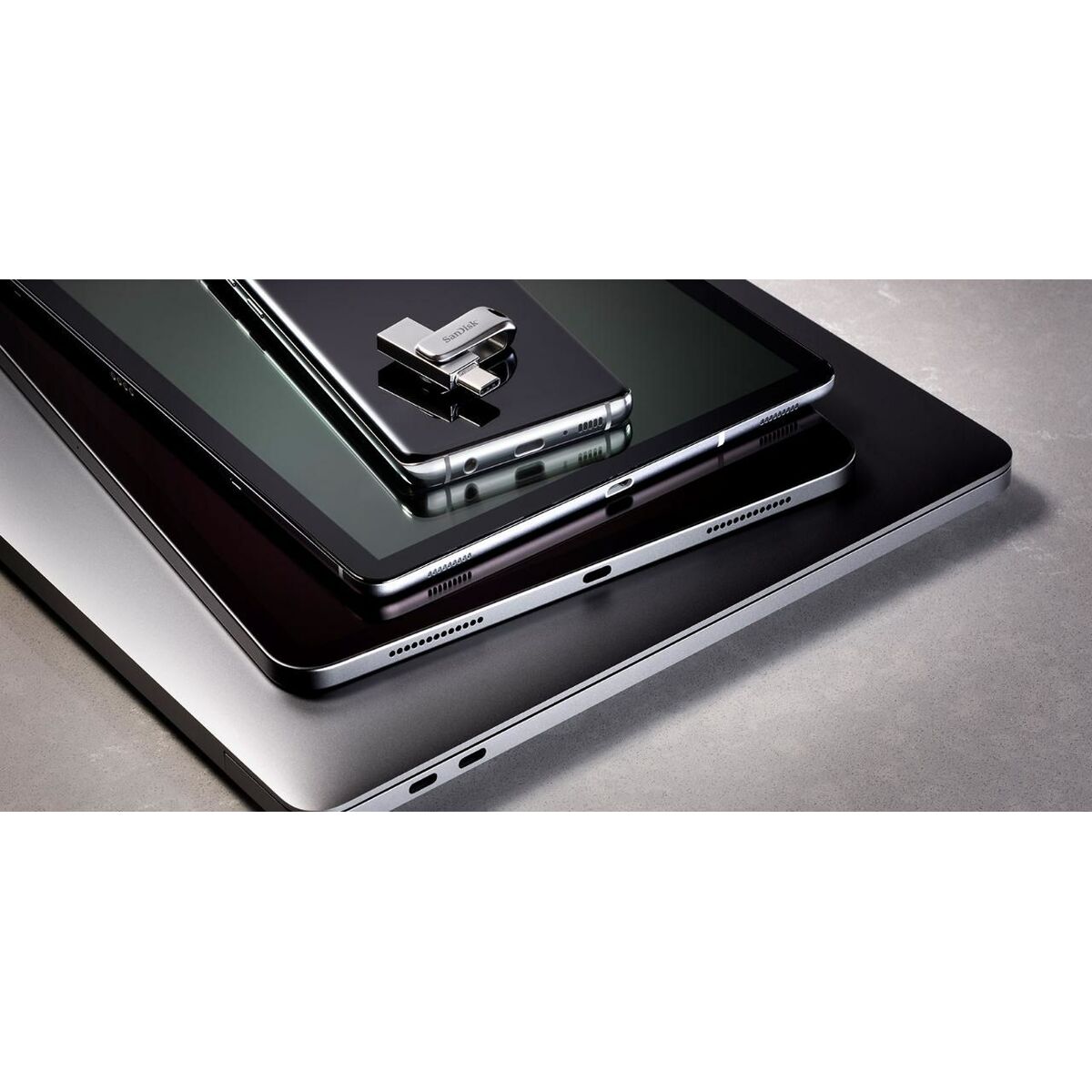 USВ-флешь память SanDisk Ultra Dual Drive Luxe Серебристый Сталь 256 GB-7