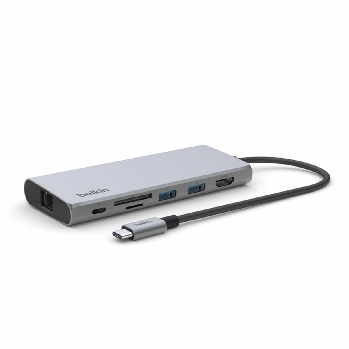 USB-разветвитель Belkin INC009BTSGY Серебристый Чёрный-4