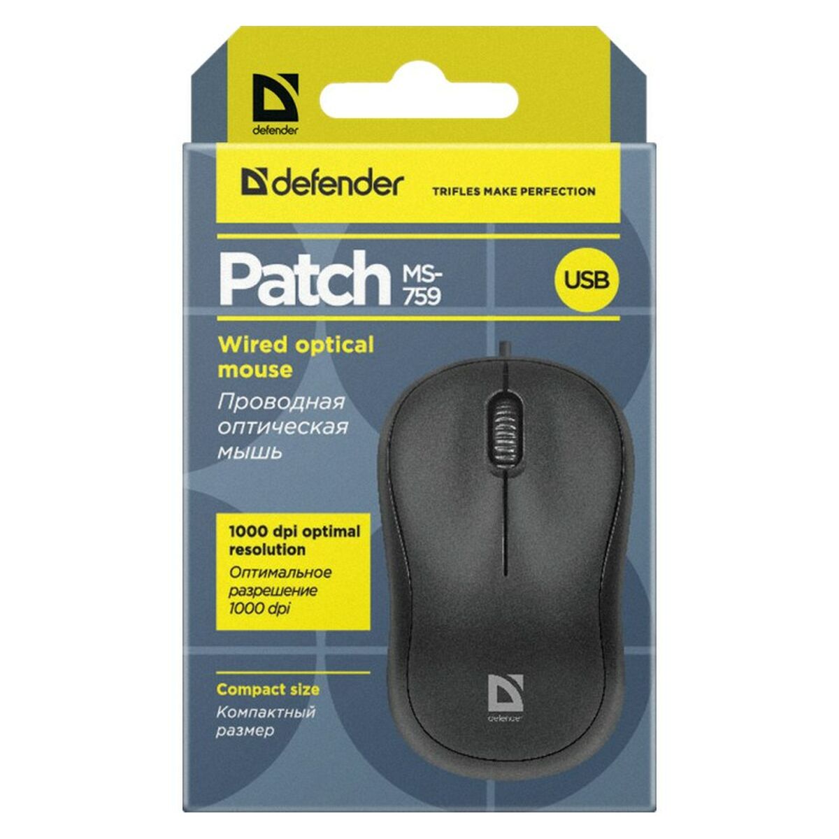 Мышь Defender PATCH MS-759 Чёрный-4