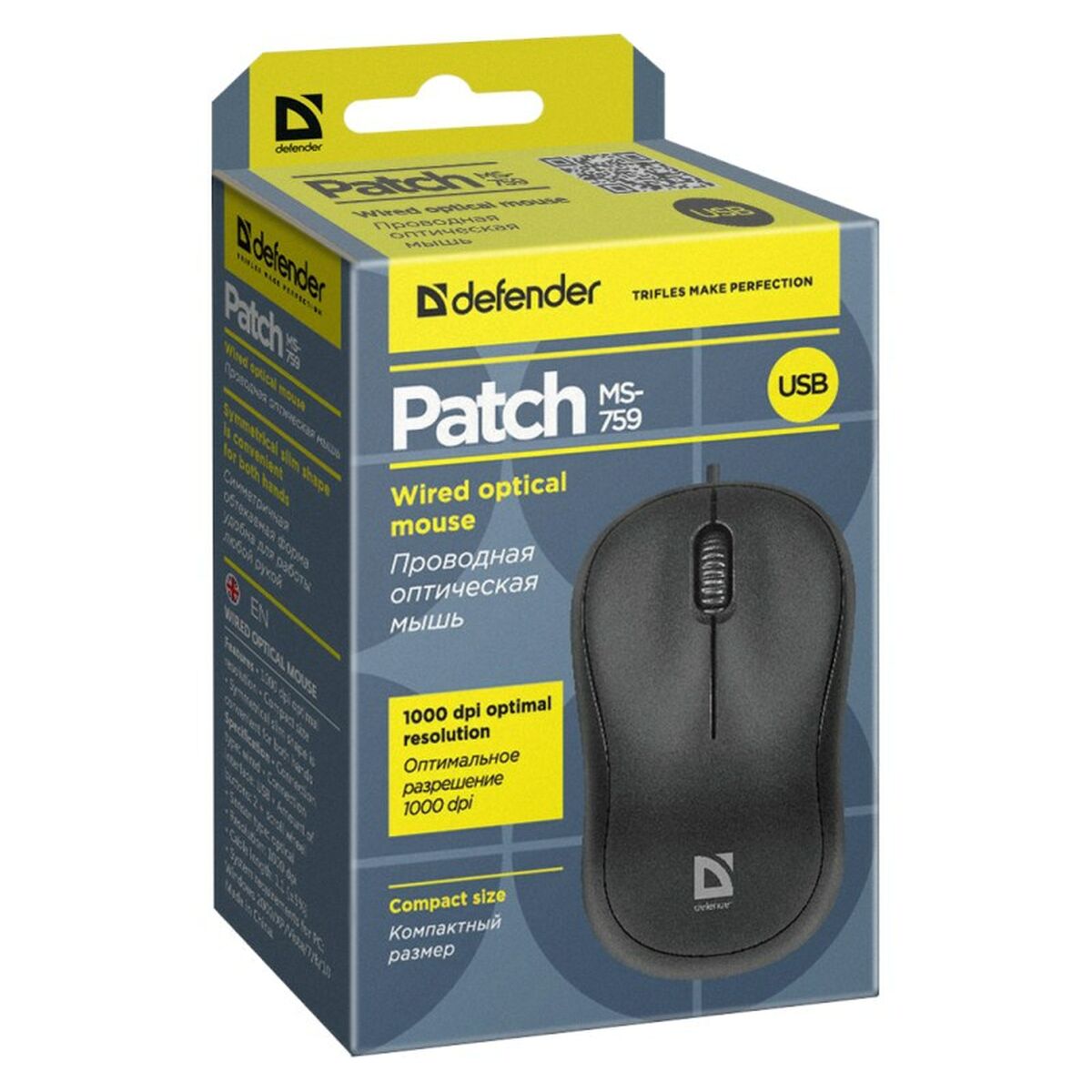 Мышь Defender PATCH MS-759 Чёрный-5
