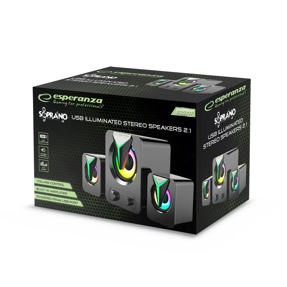 Динамики для ПК Esperanza EGS107 Чёрный 5 W-3