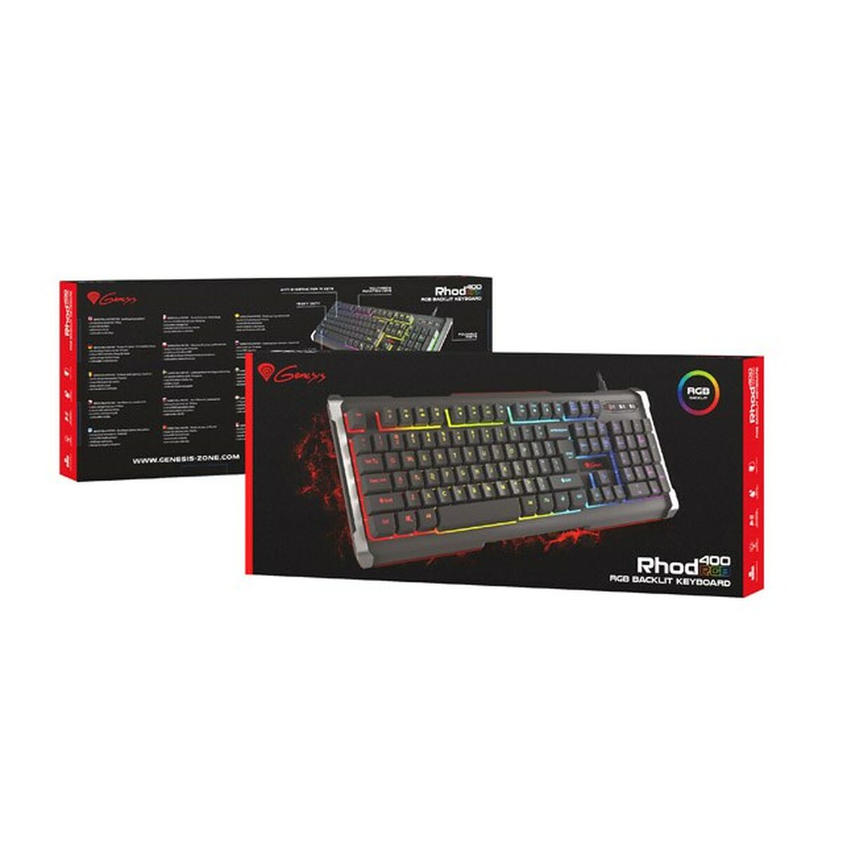Клавиатура Natec GENESIS Rhod 400 Чёрный RGB-3