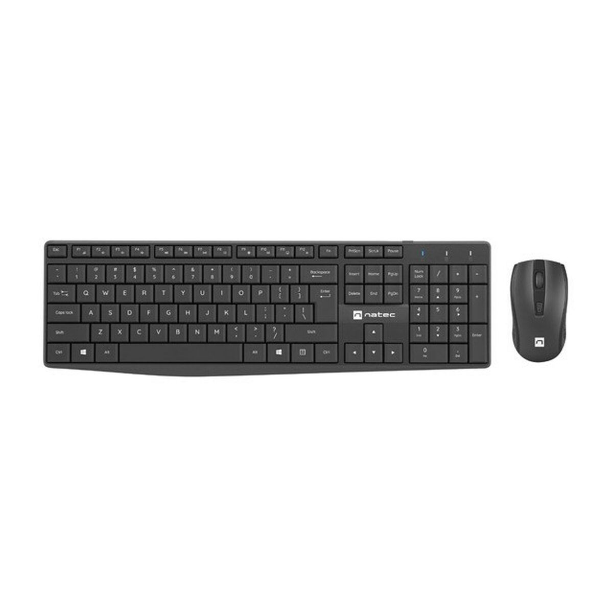 Клавиатура и мышь Natec NZB-1989 Чёрный QWERTY Qwerty US-8