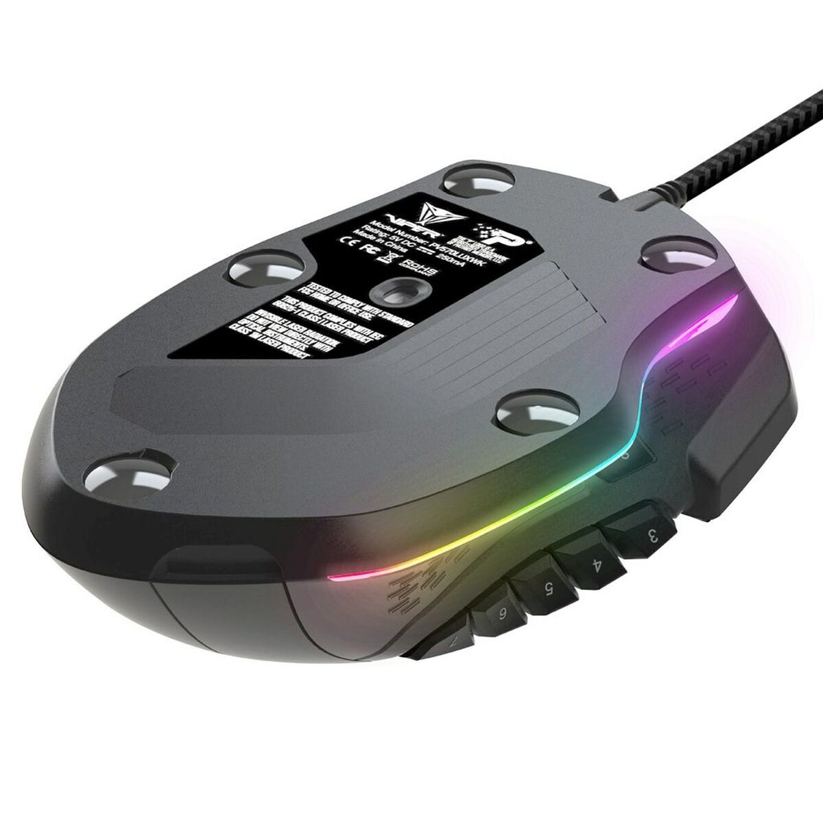 Мышь Patriot Memory Viper V570 RGB Синий Чёрный Красный Зеленый-2