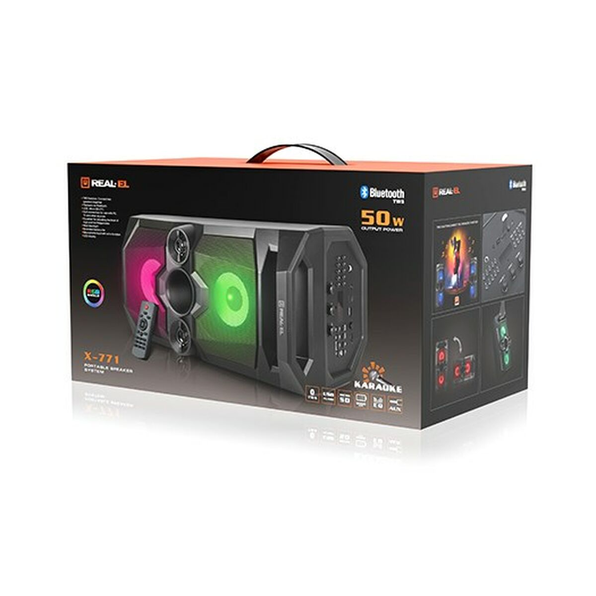 Bluetooth-динамик Real-El REAL-EL X-771 Чёрный Разноцветный-2